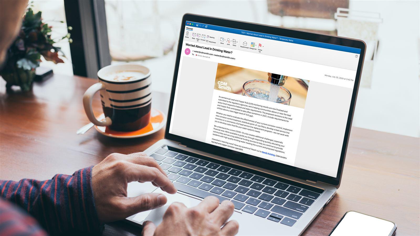 CDM Smith's lead in drinking water email newsletter