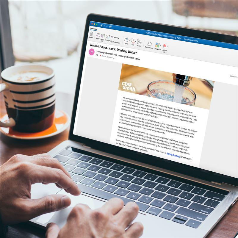 CDM Smith's lead in drinking water email newsletter