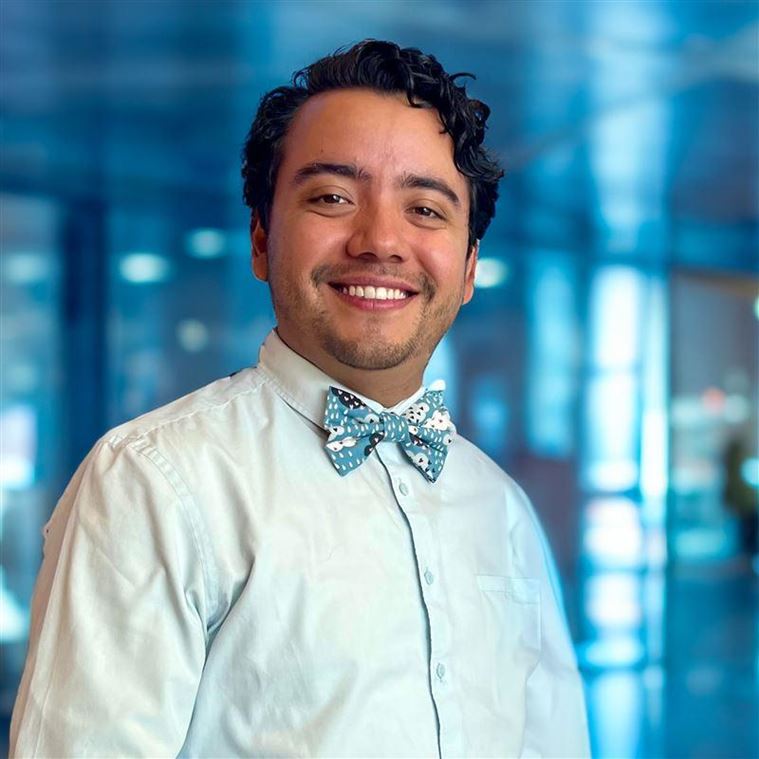 man in lobby wearing bowtie