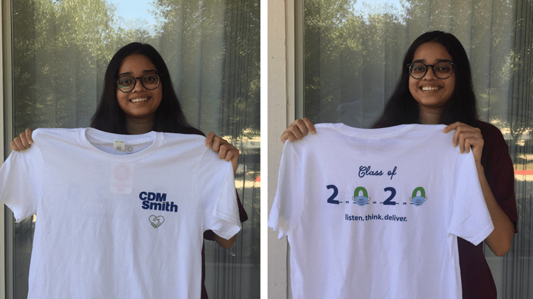 Zunubia Vohra and her winning t-shirt design.