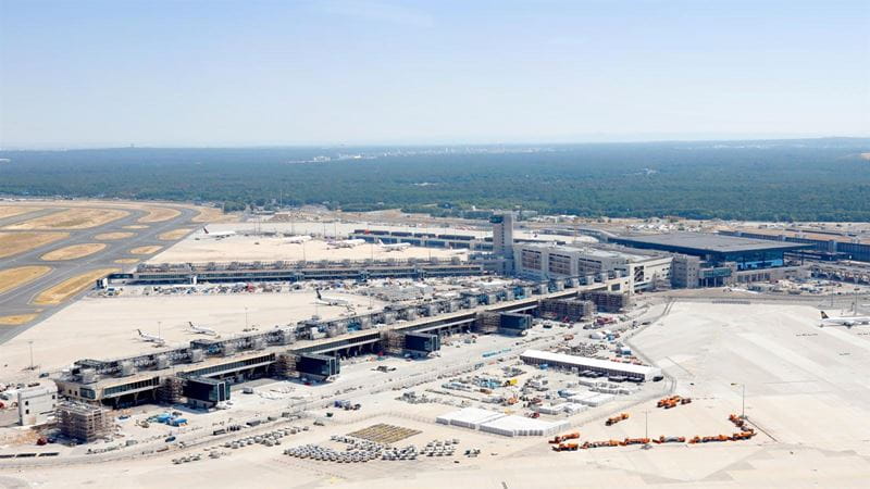 Frankfurt Airport Fraport Terminal 3 Aerial view construction site